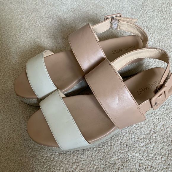 SOLD Nine West Leather Espadrille Sandals - Picture 2 of 3